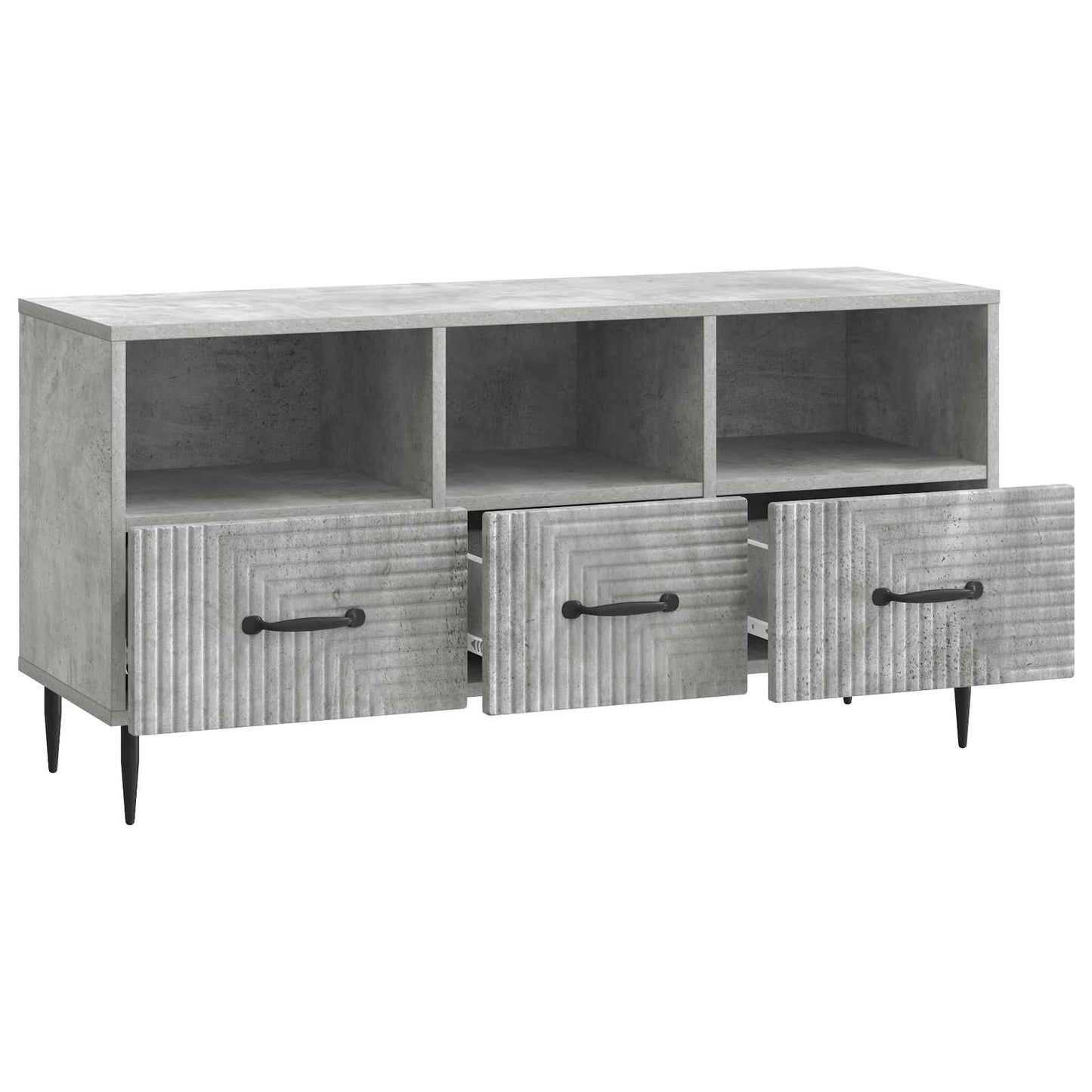 Mobile TV con cassetto Grigio Cemento 102 x 34,5 x 50 cm