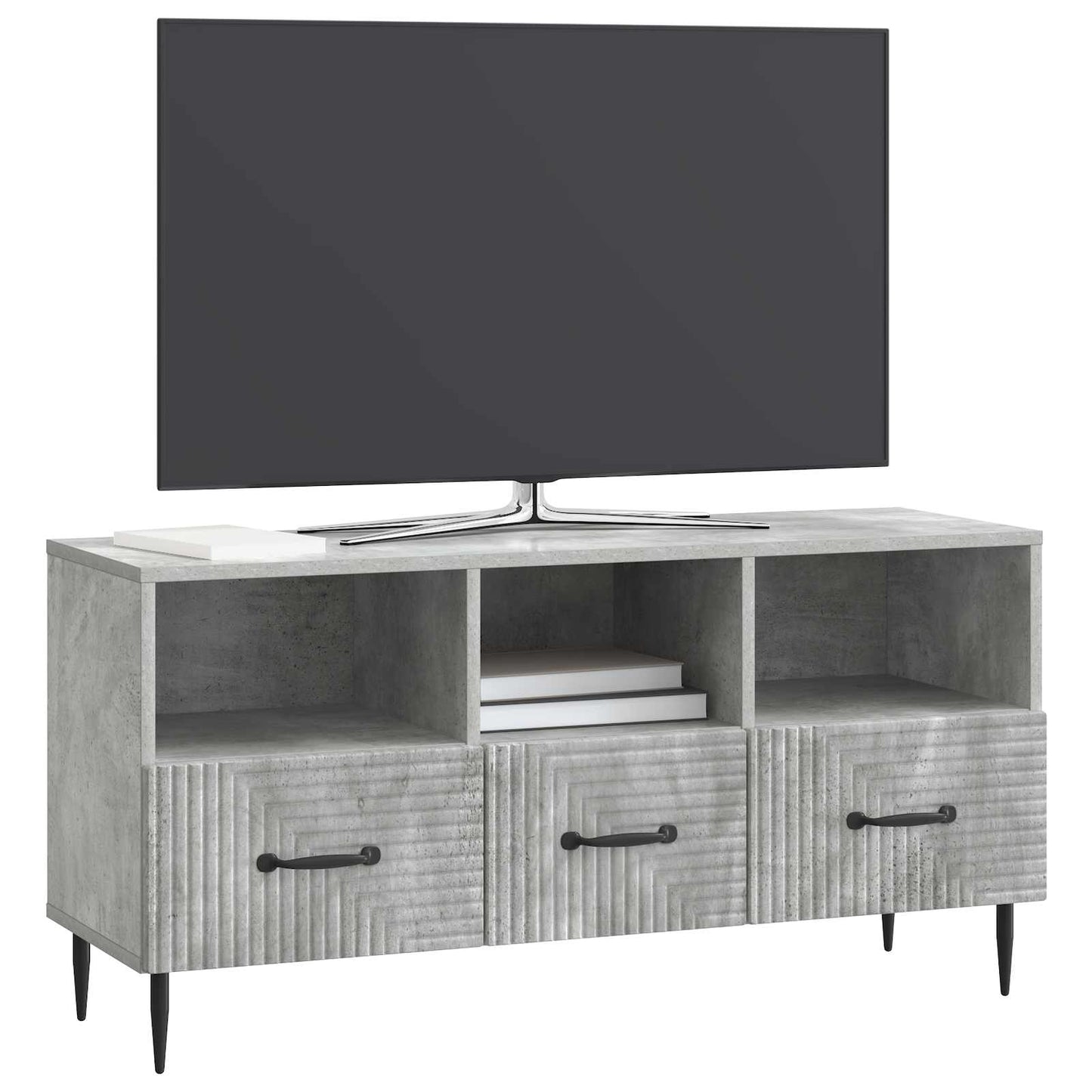 Mobile TV con cassetto Grigio Cemento 102 x 34,5 x 50 cm | homemem39