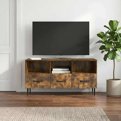 Mobile TV Rovere Fumo 102 x 34,5 x 50 cm Legno ingegnerizzato