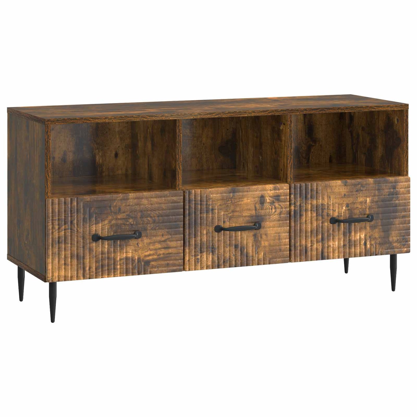 Mobile TV Rovere Fumo 102 x 34,5 x 50 cm Legno ingegnerizzato