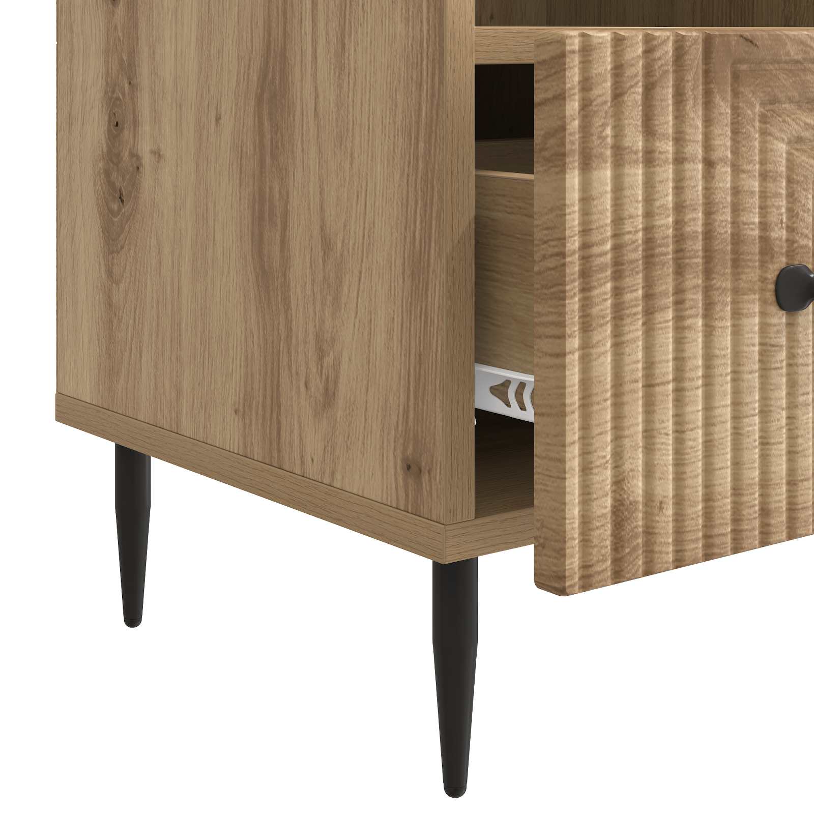 Mobile TV con cassetto Rovere Artigianale 102 x 34,5 x 50 cm | homemem39