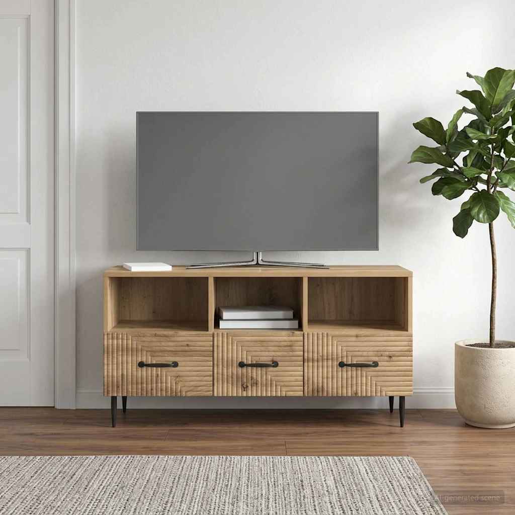 Mobile TV con cassetto Rovere Artigianale 102 x 34,5 x 50 cm