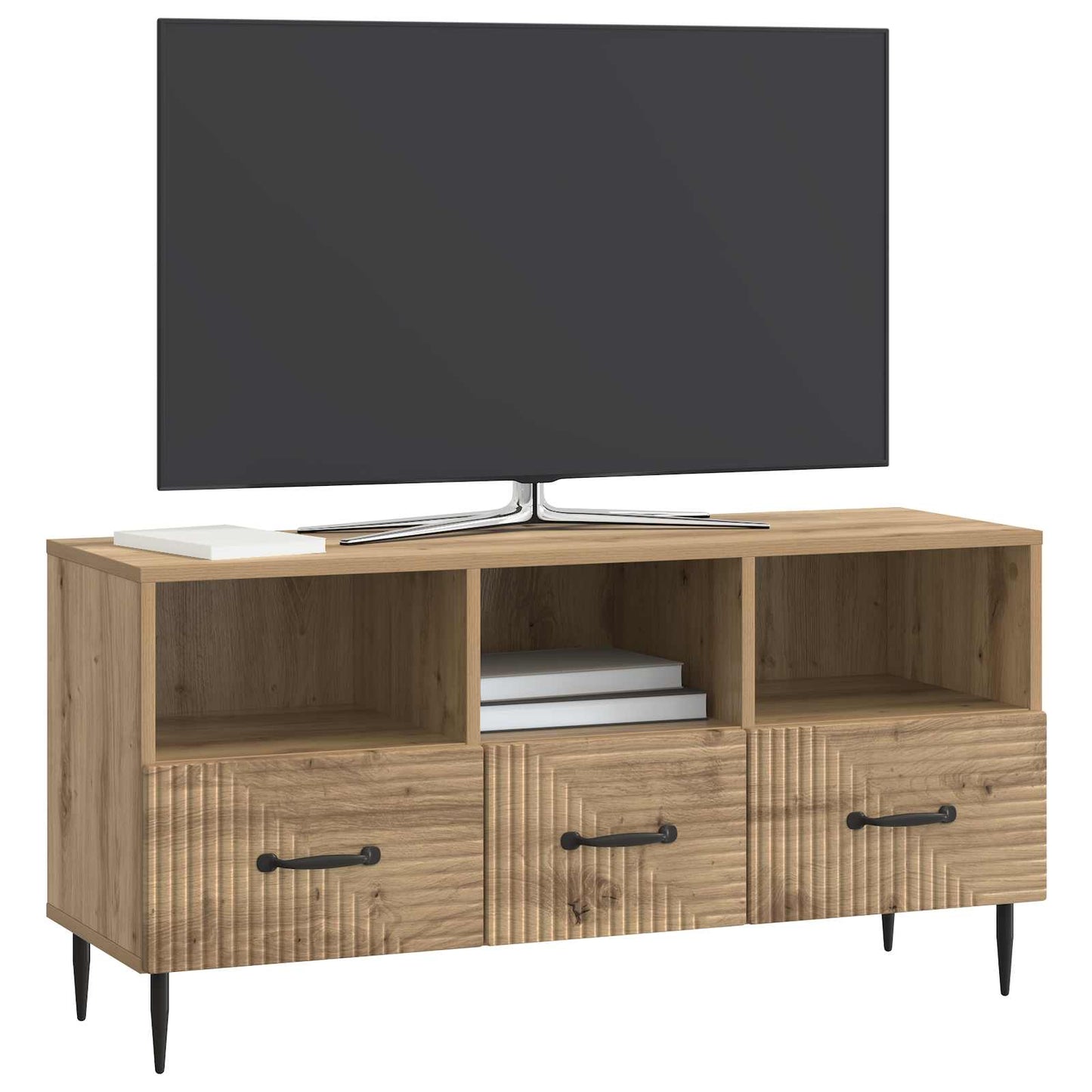 Mobile TV con cassetto Rovere Artigianale 102 x 34,5 x 50 cm | homemem39