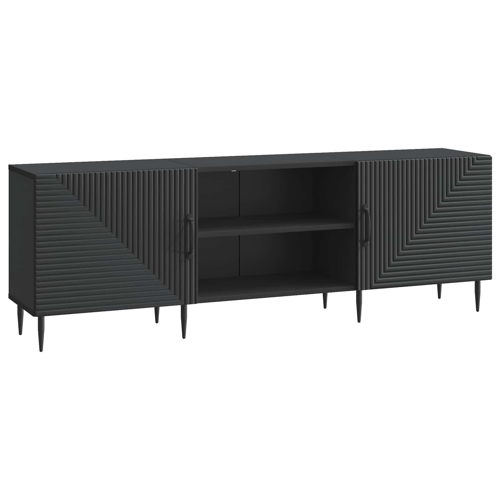 Mobile TV Nero 150 x 31 x 50 cm Legno ingegnerizzato | homemem39