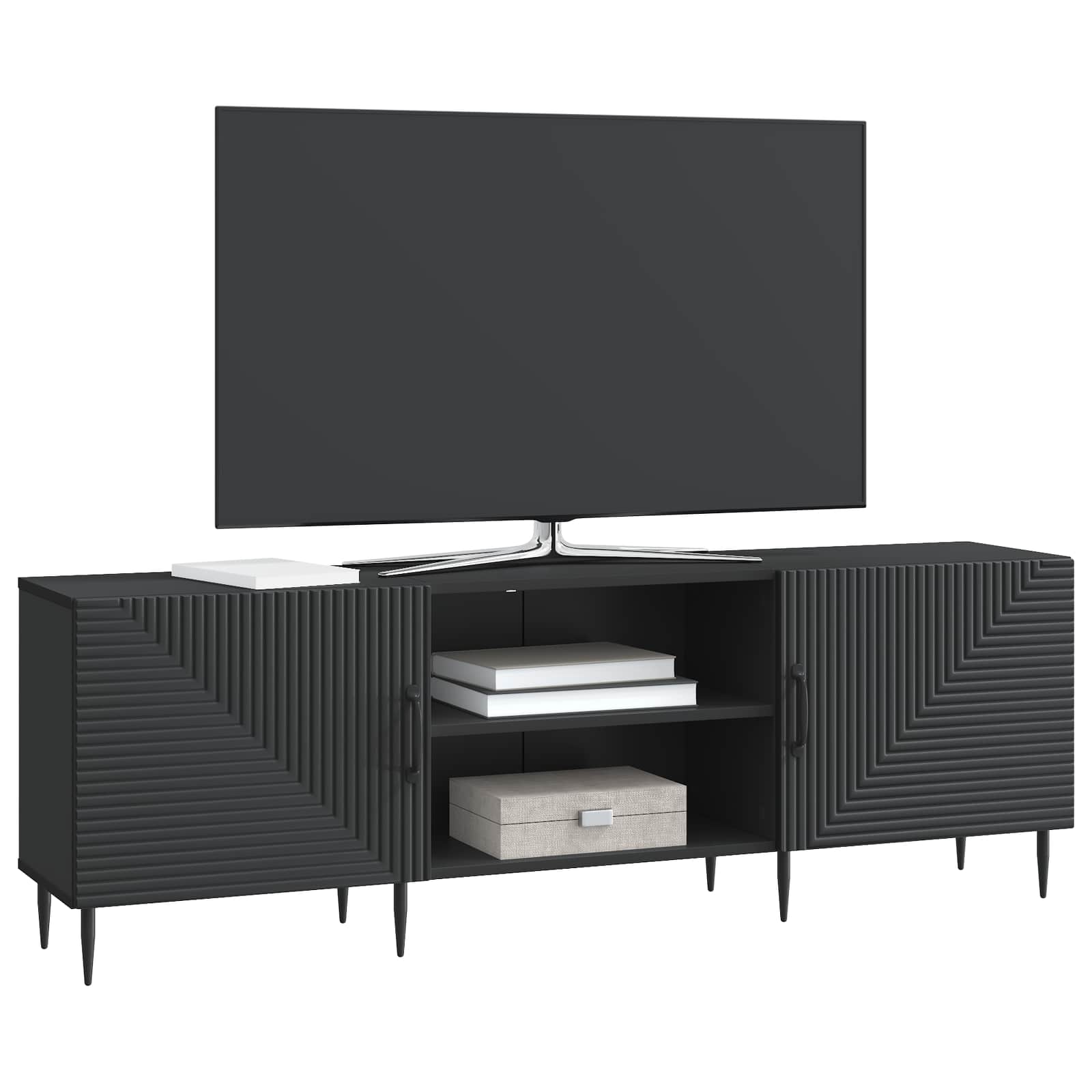 Mobile TV Nero 150 x 31 x 50 cm Legno ingegnerizzato | homemem39
