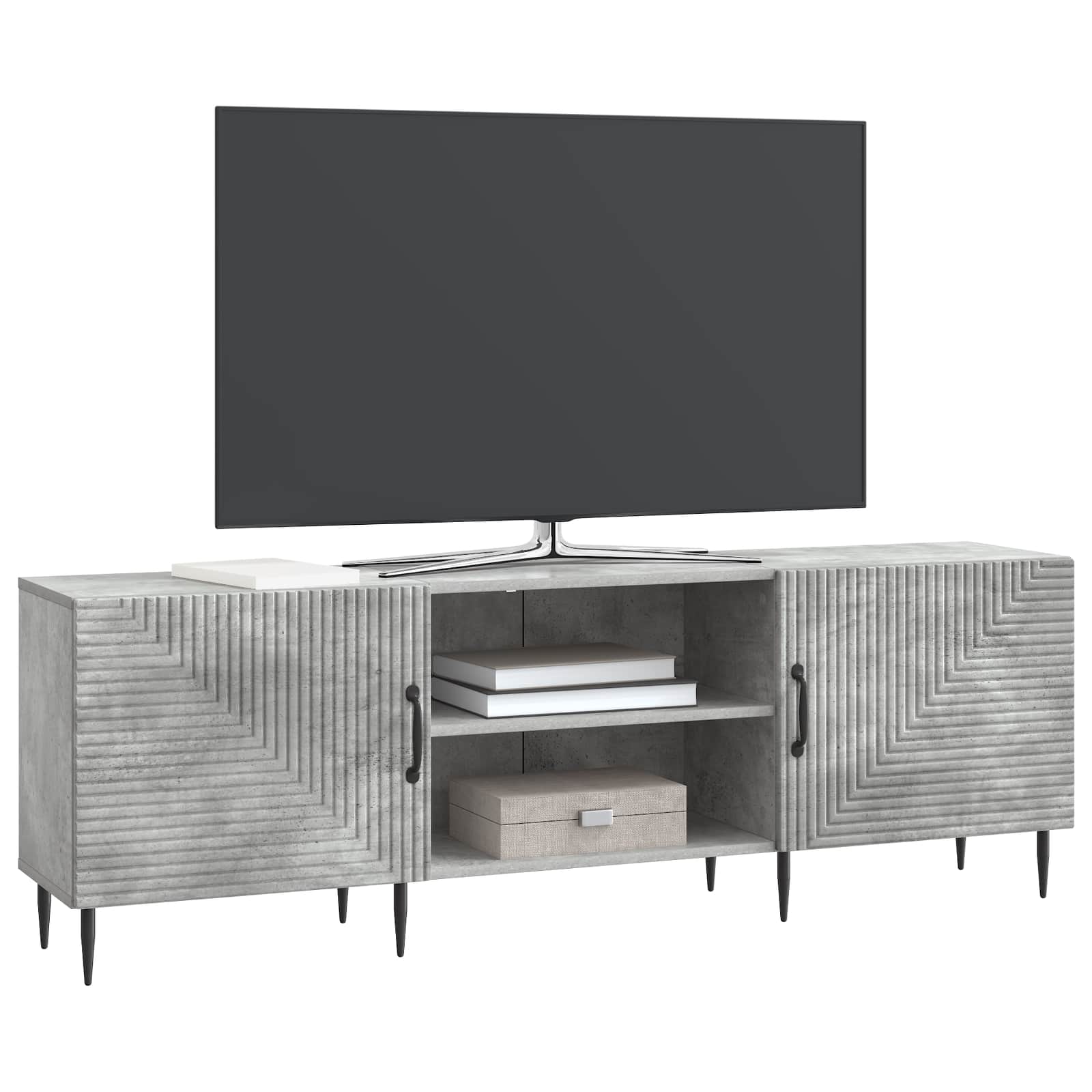 Mobile TV Grigio Cemento 150 x 31 x 50 cm Legno ingegnerizzato | homemem39