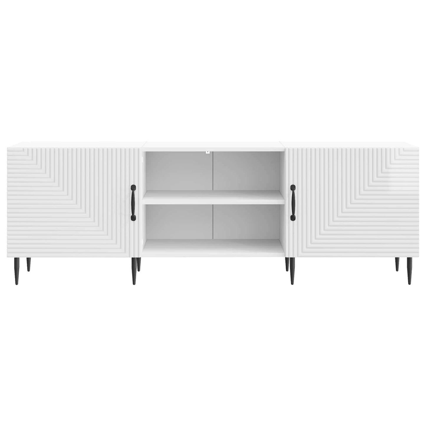 Mobile TV Bianco Lucido 150 x 31 x 50 cm Legno ingegnerizzato | homemem39