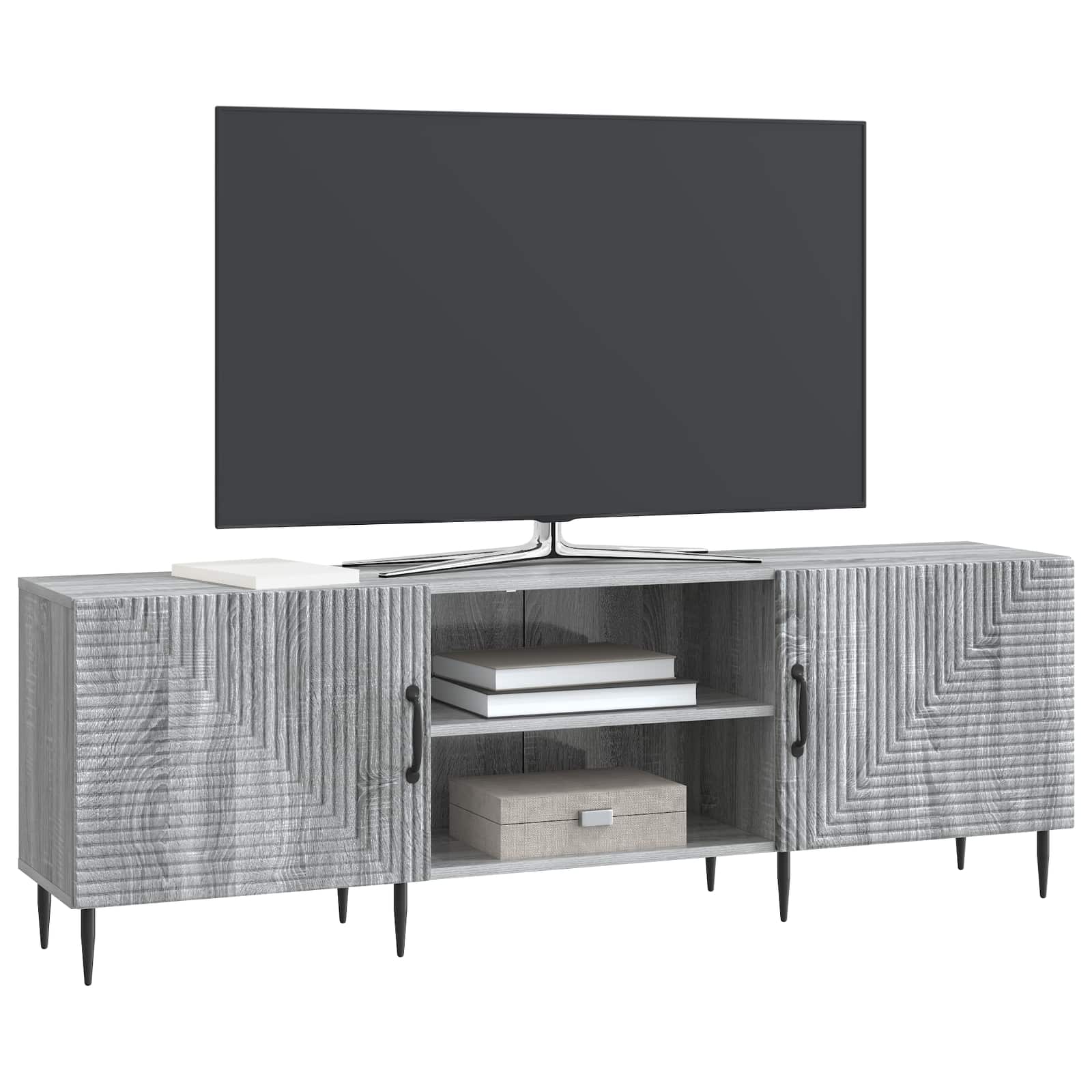 Mobile TV Grigio Sonoma 150 x 31 x 50 cm Legno ingegnerizzato | homemem39