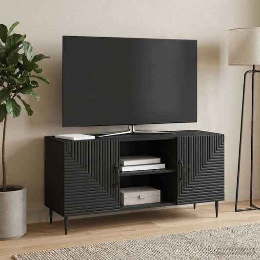 Mobile TV Nero 102 x 34,5 x 50 cm Legno ingegnerizzato