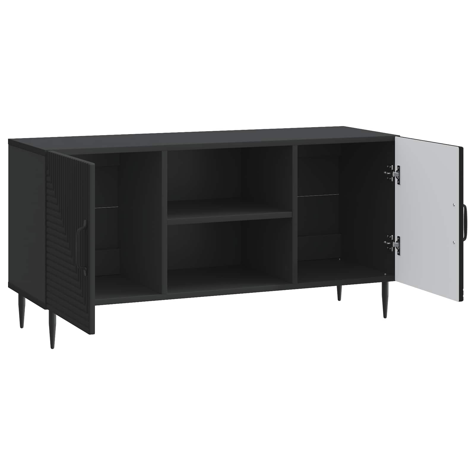 Mobile TV Nero 102 x 34,5 x 50 cm Legno ingegnerizzato | homemem39