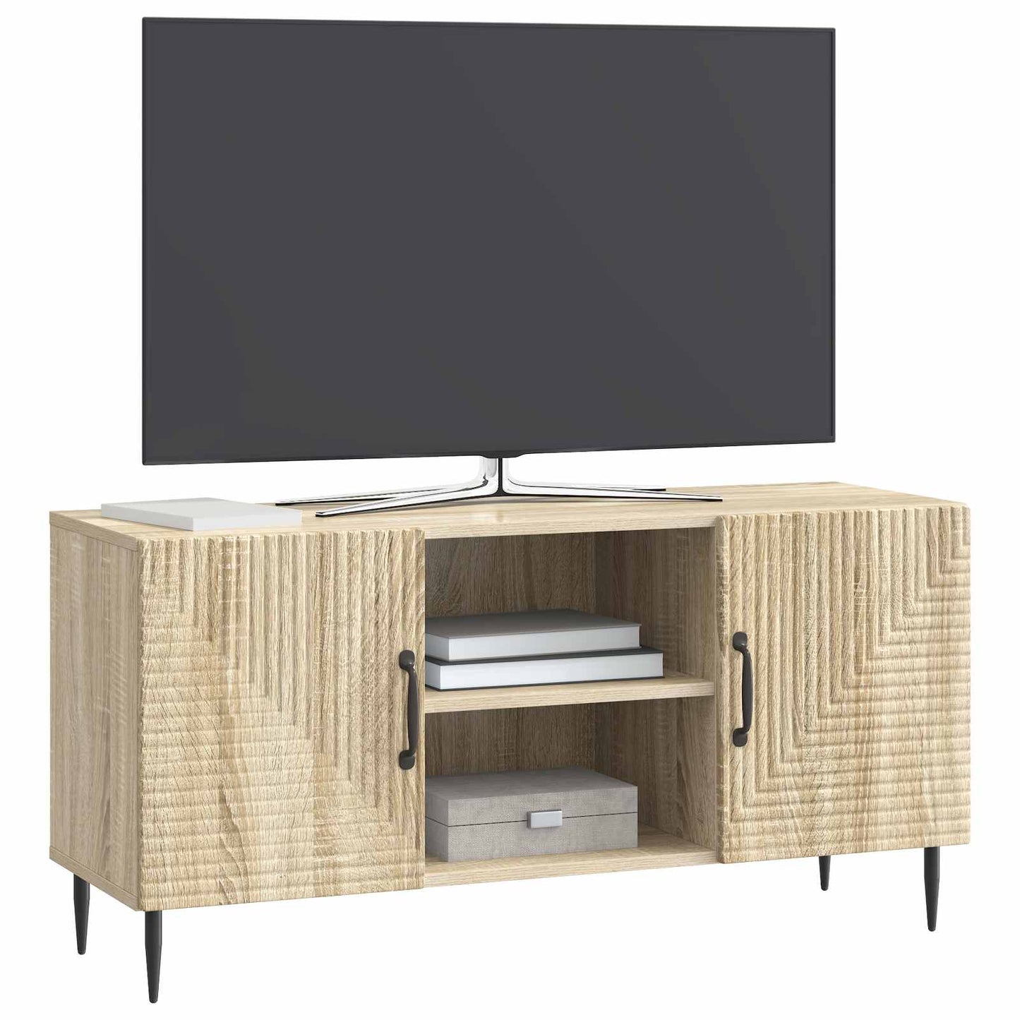 Mobile TV Rovere Sonoma 102 x 34,5 x 50 cm Legno ingegnerizzato | homemem39