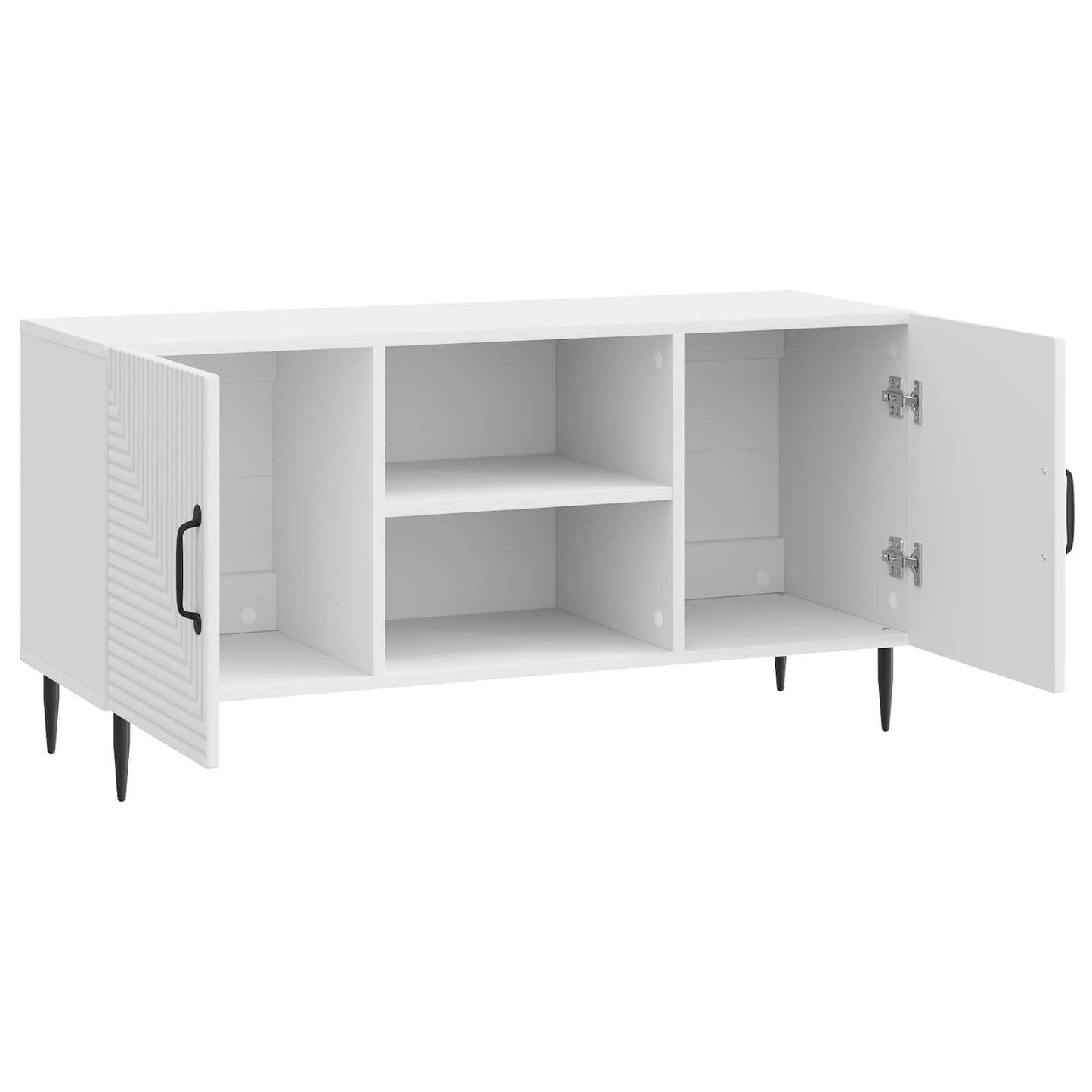 Mobile TV Bianco Lucido 102 x 34,5 x 50 cm Legno ingegnerizzato | homemem39