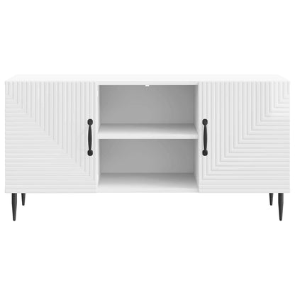 Mobile TV Bianco Lucido 102 x 34,5 x 50 cm Legno ingegnerizzato | homemem39