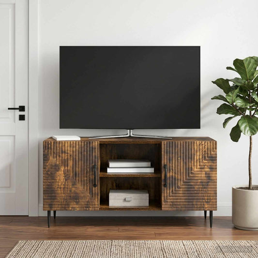Mobile TV Rovere Fumo 102 x 34,5 x 50 cm Legno ingegnerizzato - homemem39