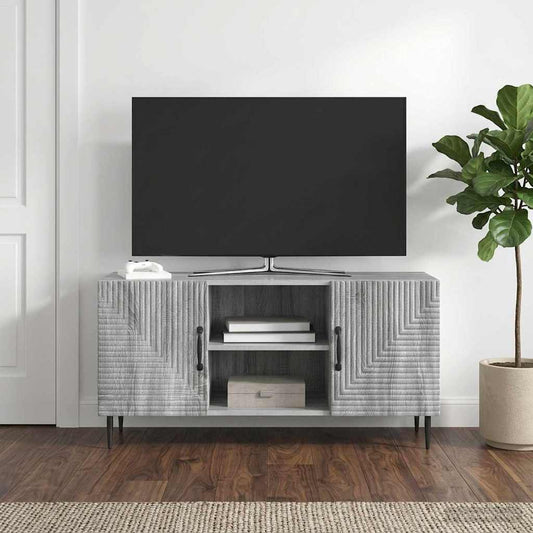 Mobile TV Grigio Sonoma 102 x 34,5 x 50 cm Legno ingegnerizzato - homemem39