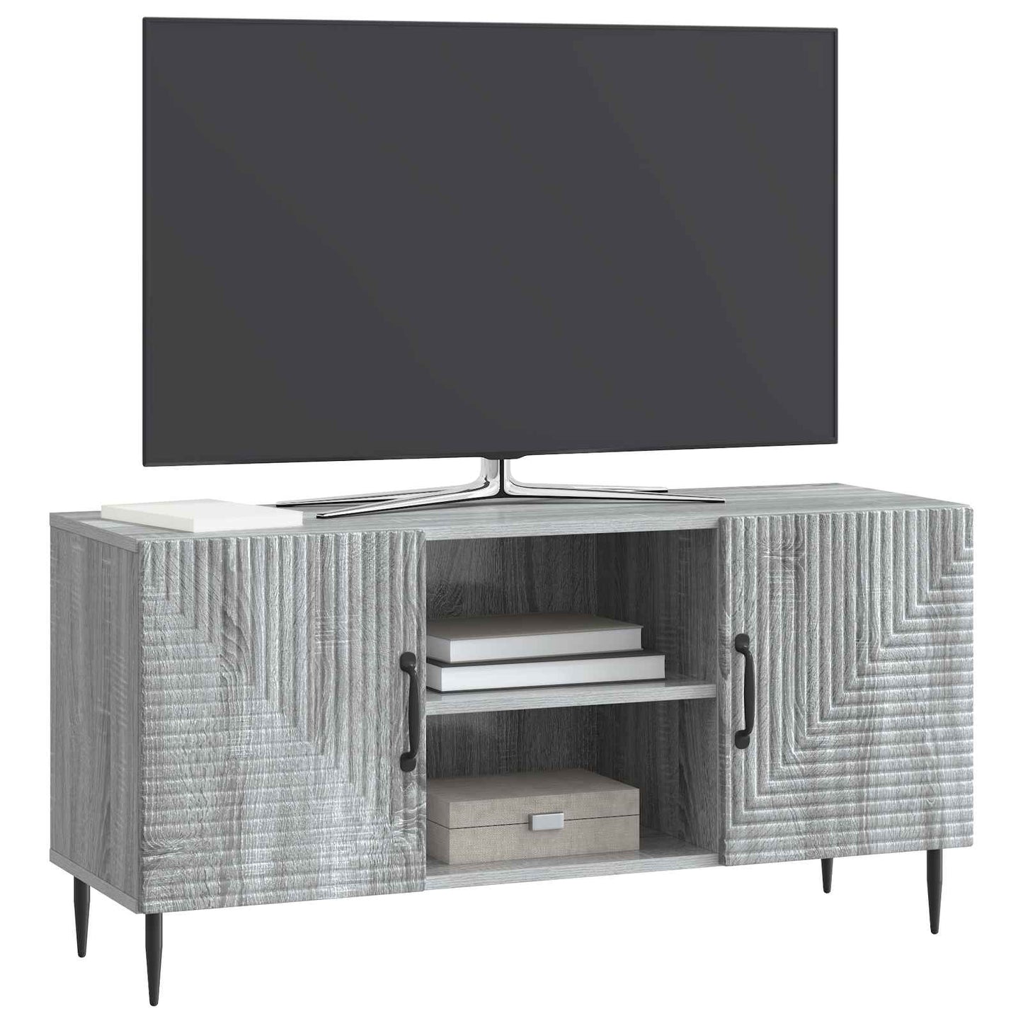 Mobile TV Grigio Sonoma 102 x 34,5 x 50 cm Legno ingegnerizzato | homemem39