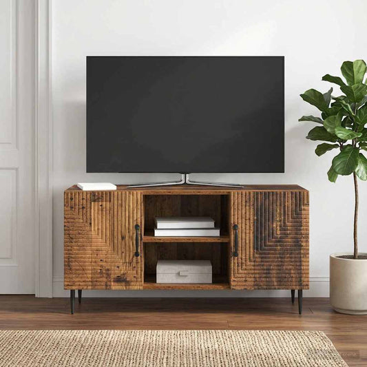 Mobile TV Legno antico 102 x 34,5 x 50 cm Legno ingegnerizzato - homemem39
