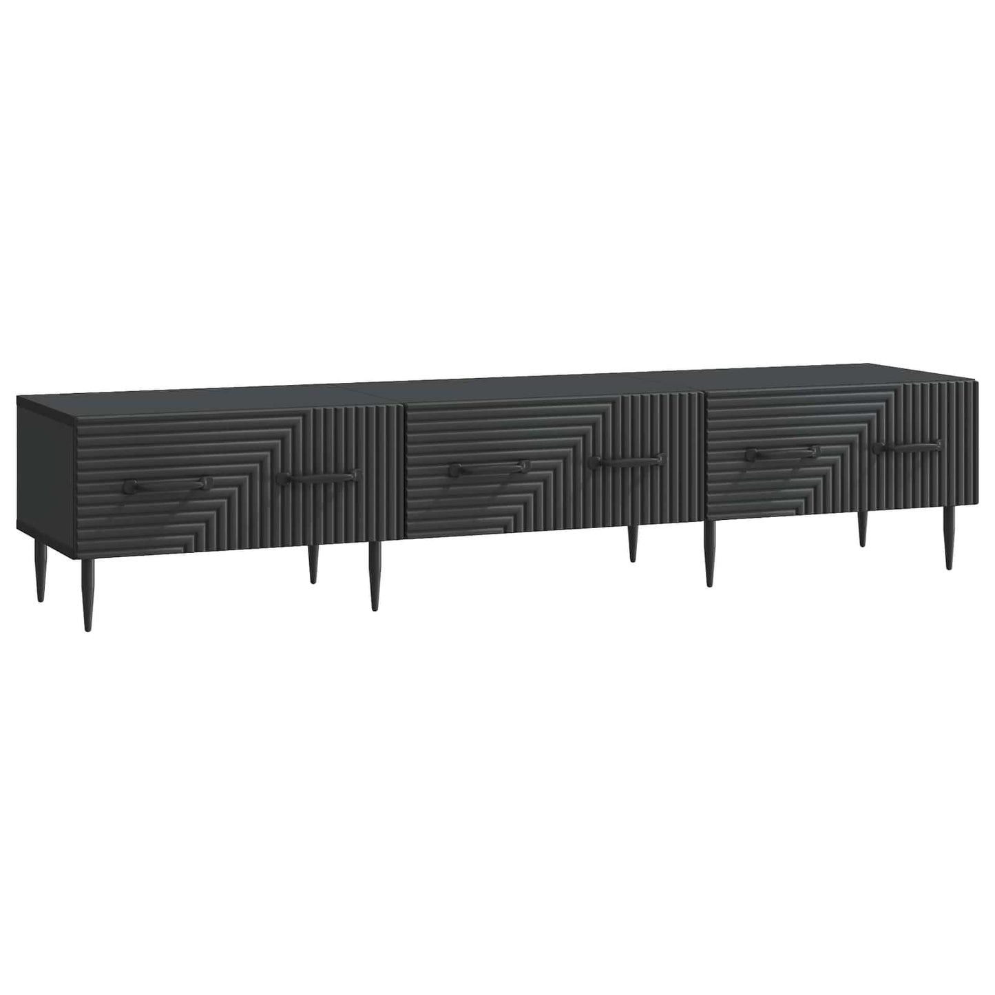 Mobile TV Nero 147 x 34,5 x 30 cm Legno ingegnerizzato | homemem39