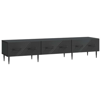 Mobile TV Nero 147 x 34,5 x 30 cm Legno ingegnerizzato | homemem39