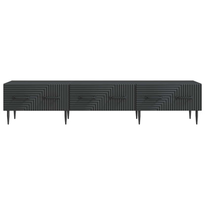 Mobile TV Nero 147 x 34,5 x 30 cm Legno ingegnerizzato | homemem39