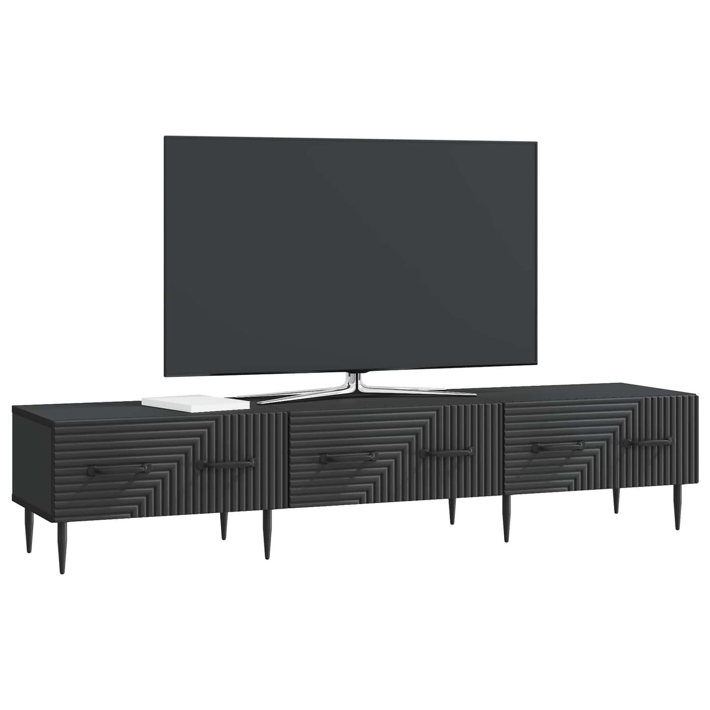 Mobile TV Nero 147 x 34,5 x 30 cm Legno ingegnerizzato | homemem39