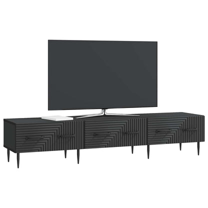 Mobile TV Nero 147 x 34,5 x 30 cm Legno ingegnerizzato | homemem39