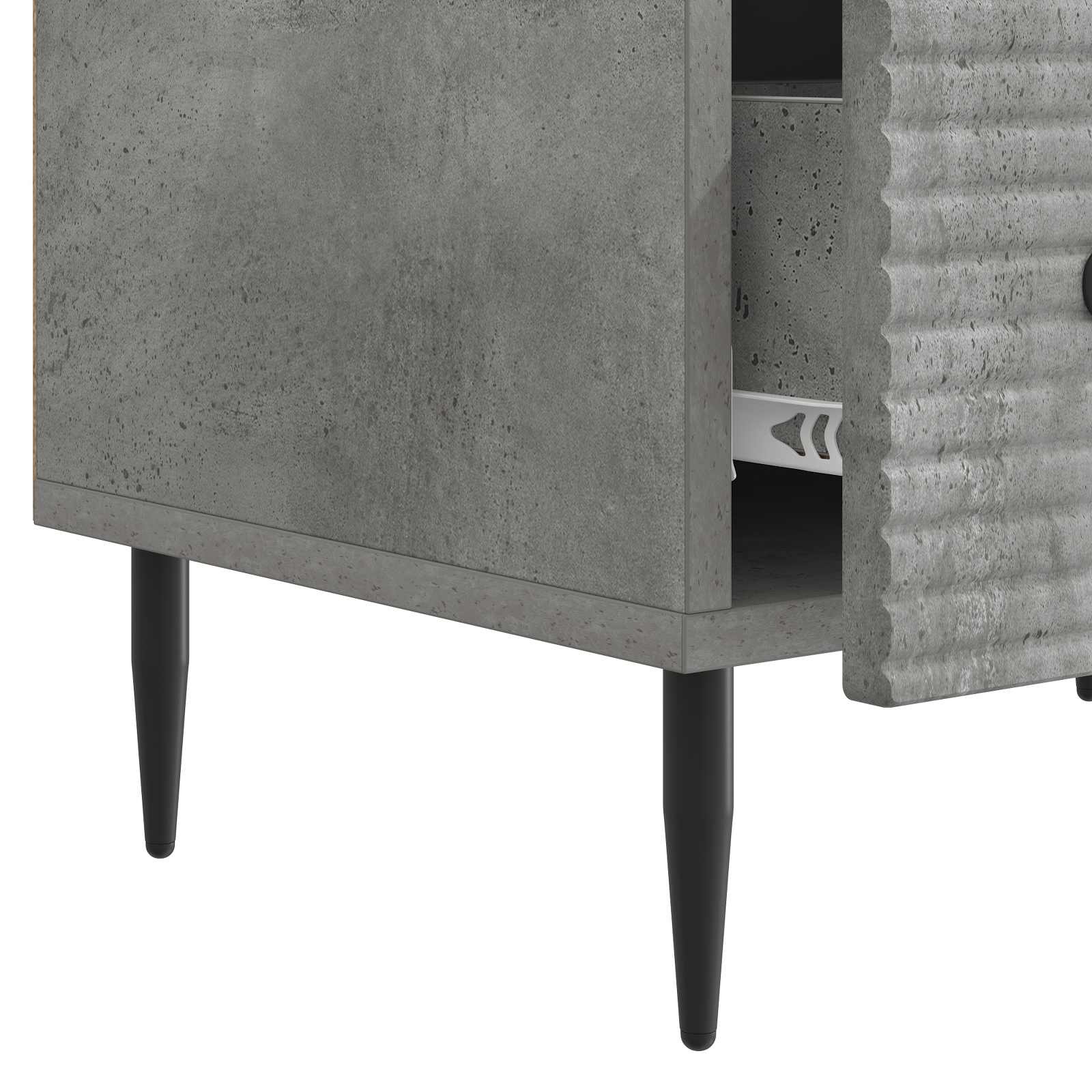 Mobile TV con cassetto Grigio Cemento 147 x 34,5 x 30 cm | homemem39