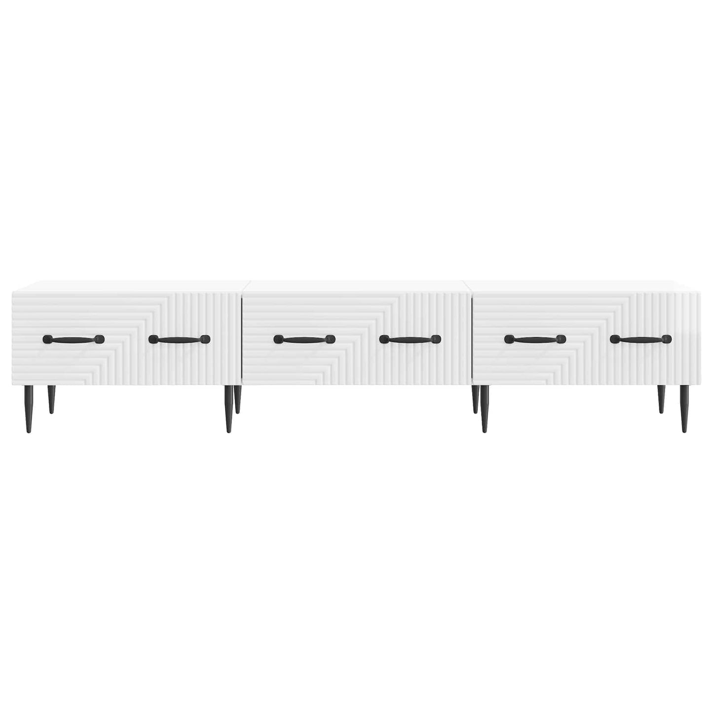 Mobile TV Bianco Lucido 147 x 34,5 x 30 cm Legno ingegnerizzato | homemem39