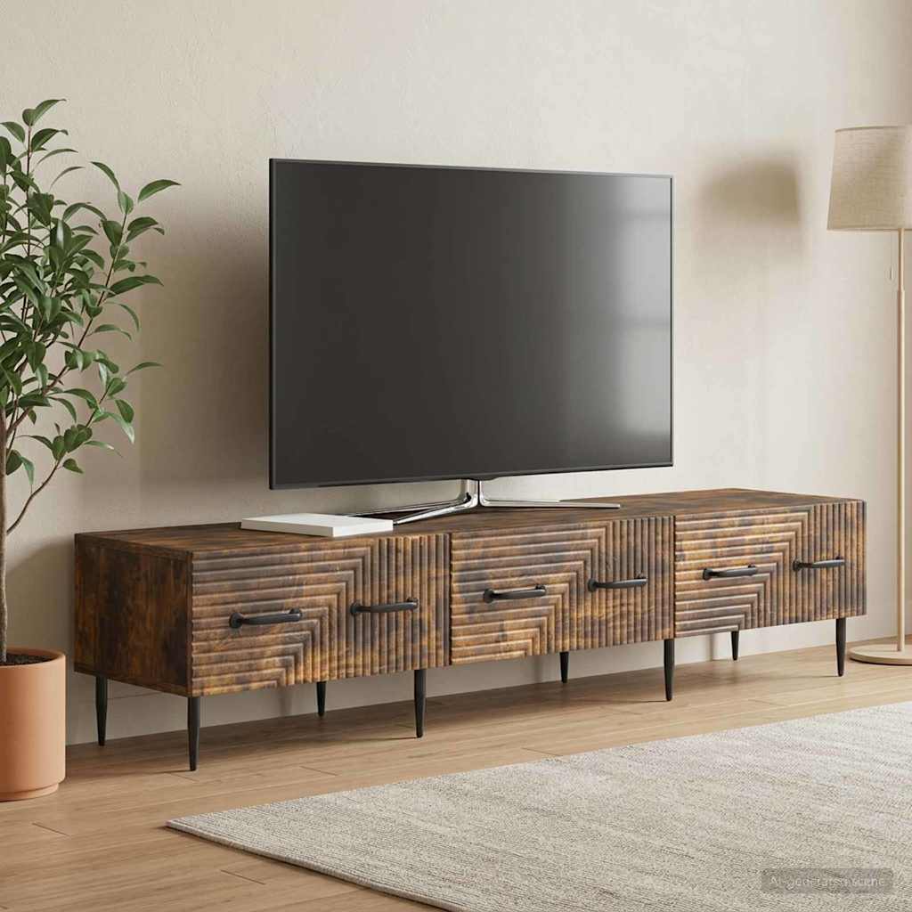Mobile TV Rovere Fumo 147 x 34,5 x 30 cm Legno ingegnerizzato