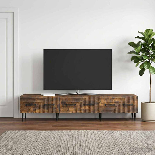 Mobile TV Rovere Fumo 147 x 34,5 x 30 cm Legno ingegnerizzato - homemem39