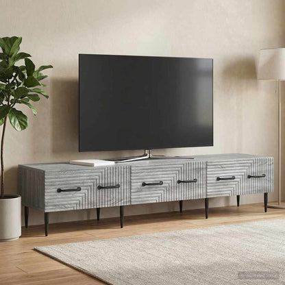 Mobile TV Grigio Sonoma 147 x 34,5 x 30 cm Legno ingegnerizzato