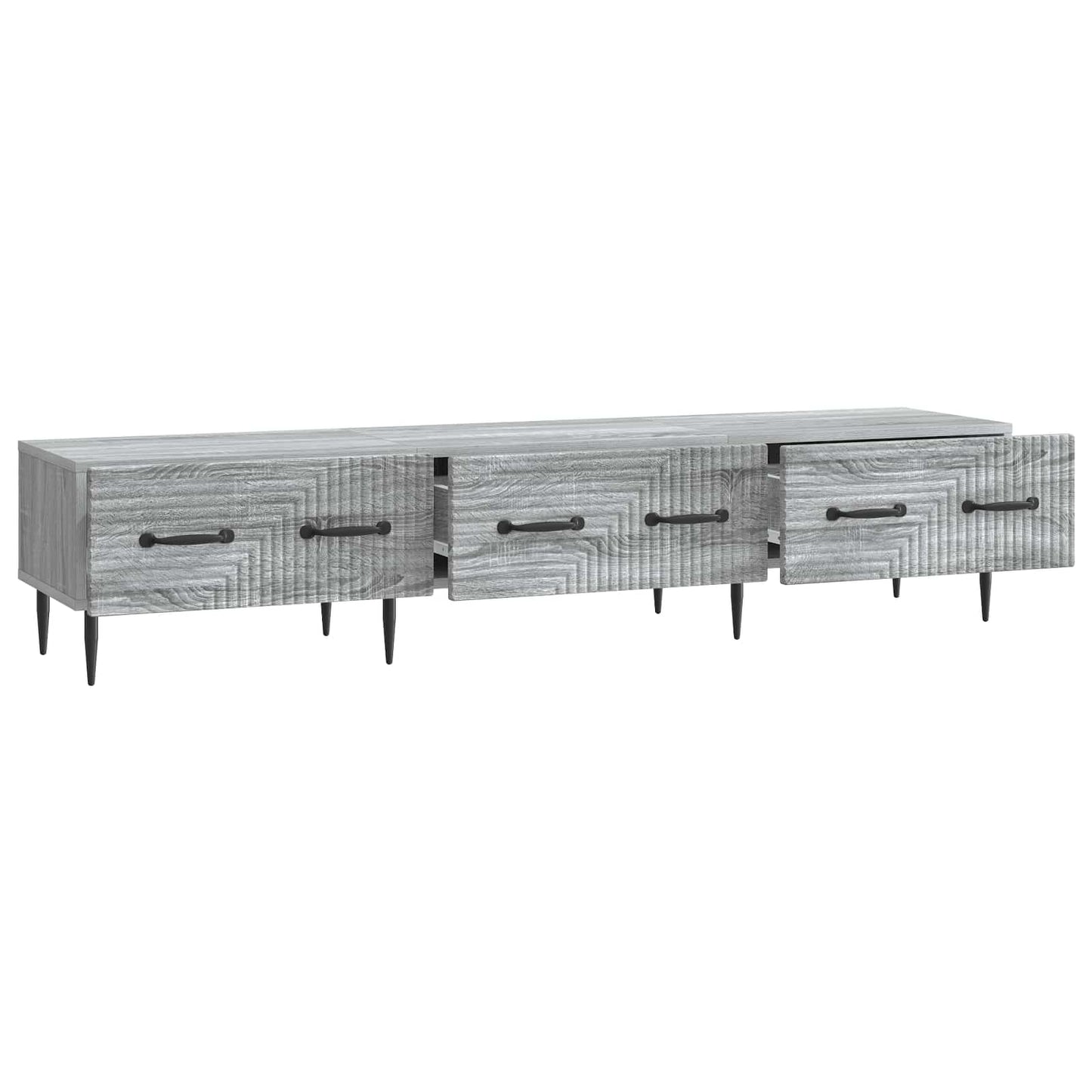Mobile TV Grigio Sonoma 147 x 34,5 x 30 cm Legno ingegnerizzato | homemem39