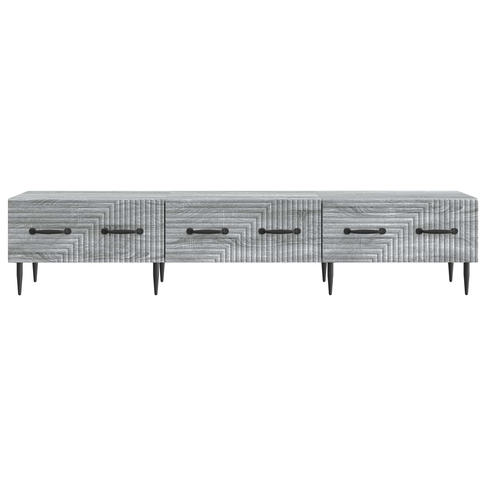 Mobile TV Grigio Sonoma 147 x 34,5 x 30 cm Legno ingegnerizzato | homemem39