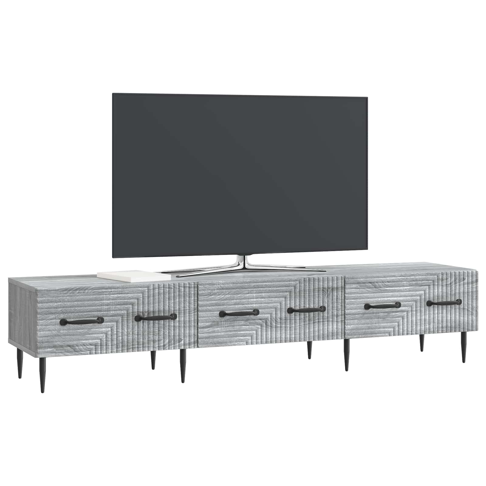 Mobile TV Grigio Sonoma 147 x 34,5 x 30 cm Legno ingegnerizzato | homemem39
