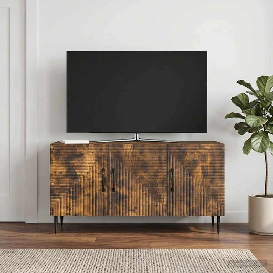 Mobile TV Rovere Fumo 99 x 34,5 x 50 cm Legno ingegnerizzato - homemem39