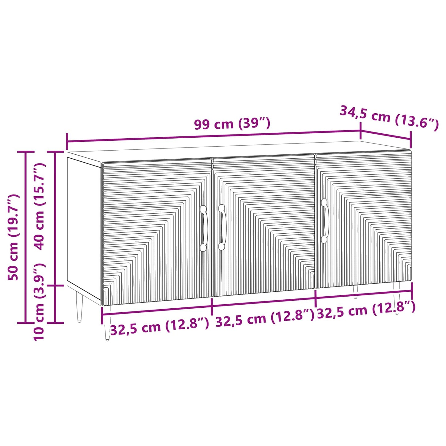 Mobile TV Rovere Artigianale 99 x 34,5 x 50 cm | homemem39