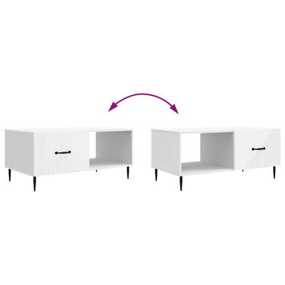 Tavolino da salotto Bianco 90 x 50 x 40 cm Legno ingegnerizzato | homemem39