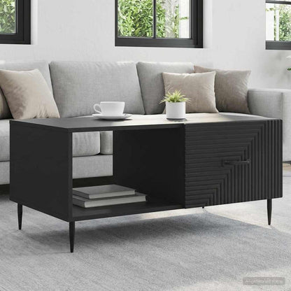 Tavolino da salotto Nero 90 x 50 x 40 cm Legno ingegnerizzato