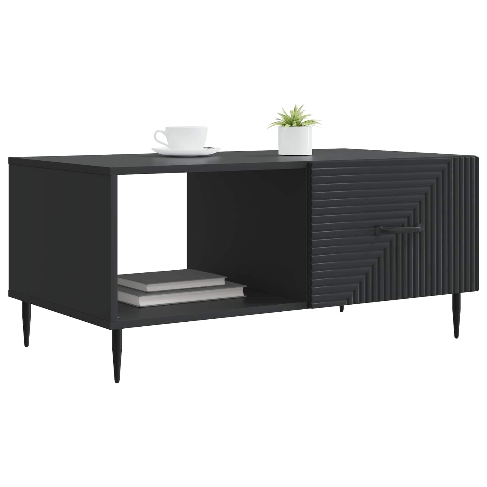 Tavolino da salotto Nero 90 x 50 x 40 cm Legno ingegnerizzato | homemem39