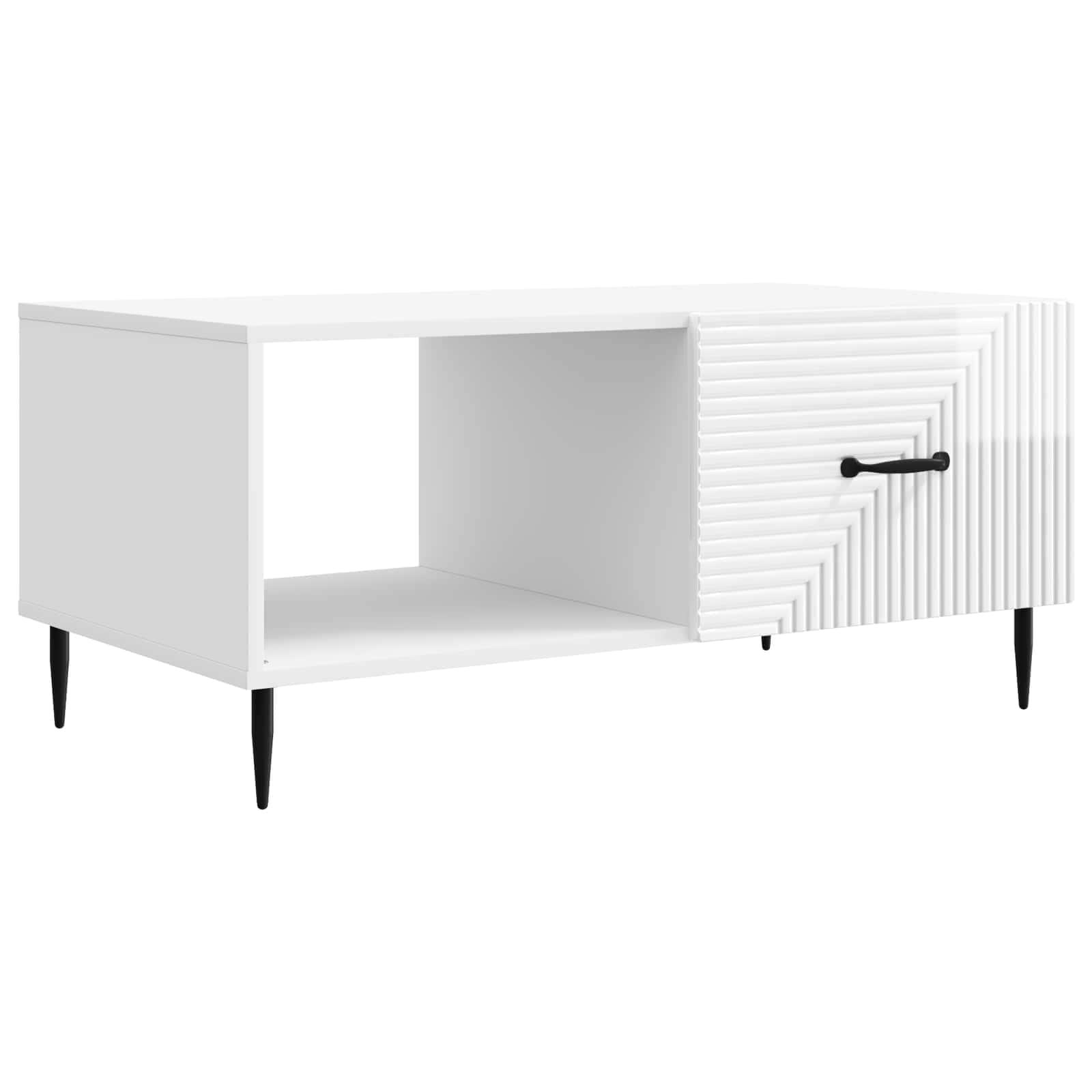 Tavolino da salotto Bianco Lucido 90 x 50 x 40 cm | homemem39