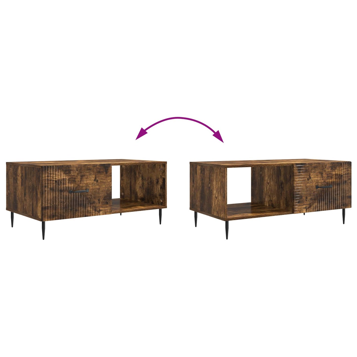 Tavolino da salotto Rovere Fumo 90 x 50 x 40 cm | homemem39