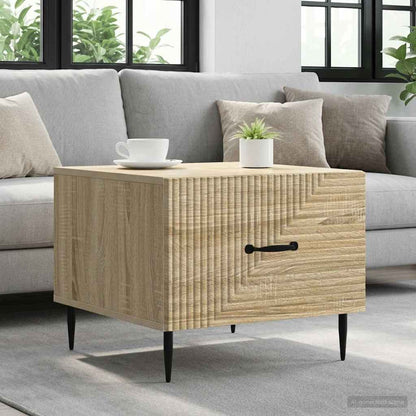 Tavolino da salotto con cassetto Rovere Sonoma 49 x 50 x 40 cm