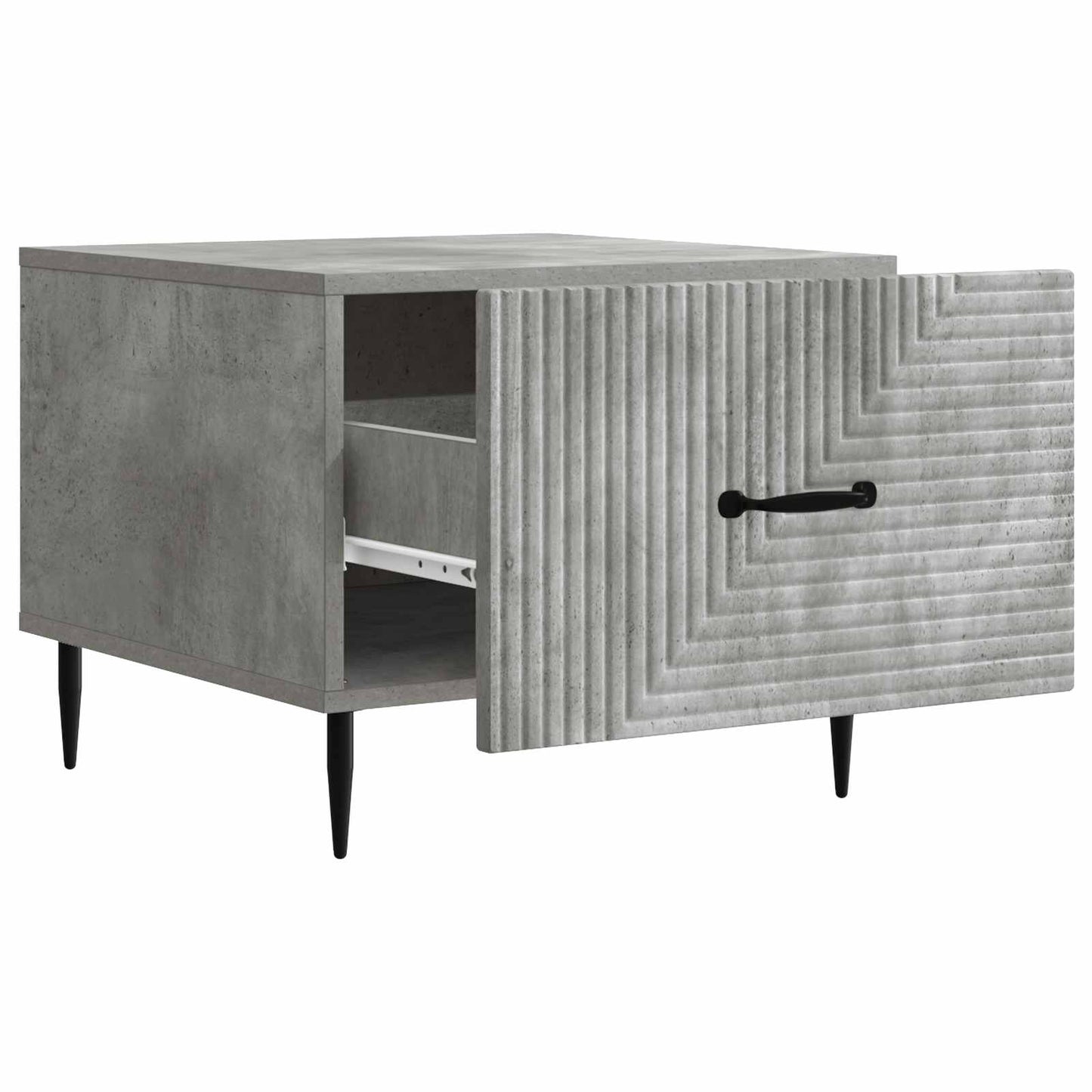 Tavolino da salotto con cassetto Grigio Cemento 49 x 50 x 40 cm