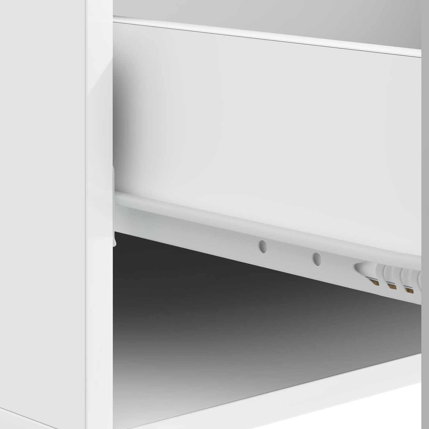 Tavolino da salotto con cassetto Bianco Lucido 49 x 50 x 40 cm | homemem39