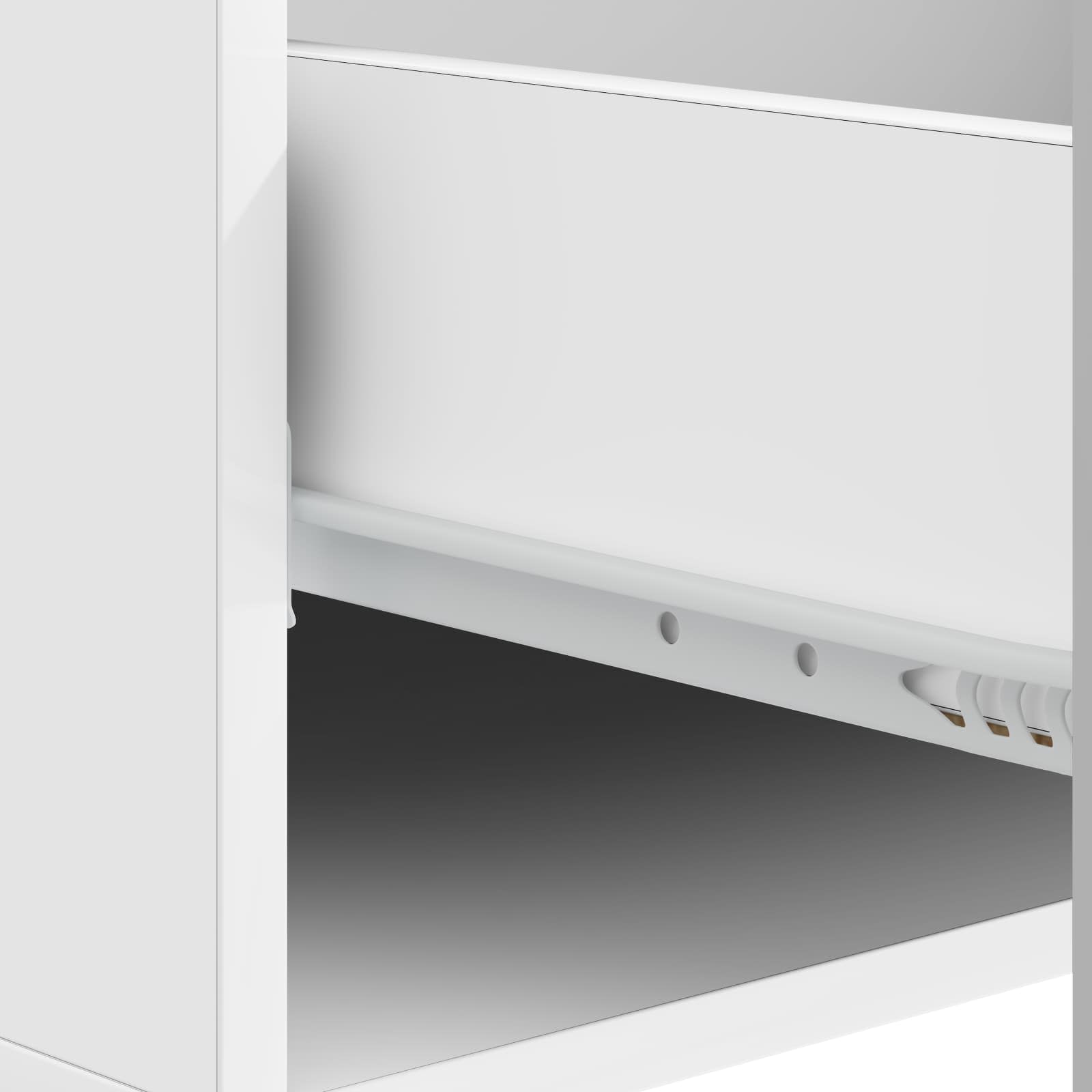 Tavolino da salotto con cassetto Bianco Lucido 49 x 50 x 40 cm | homemem39