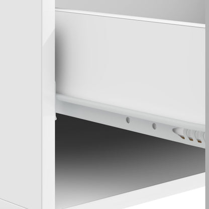 Tavolino da salotto con cassetto Bianco Lucido 49 x 50 x 40 cm | homemem39