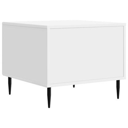 Tavolino da salotto con cassetto Bianco Lucido 49 x 50 x 40 cm | homemem39