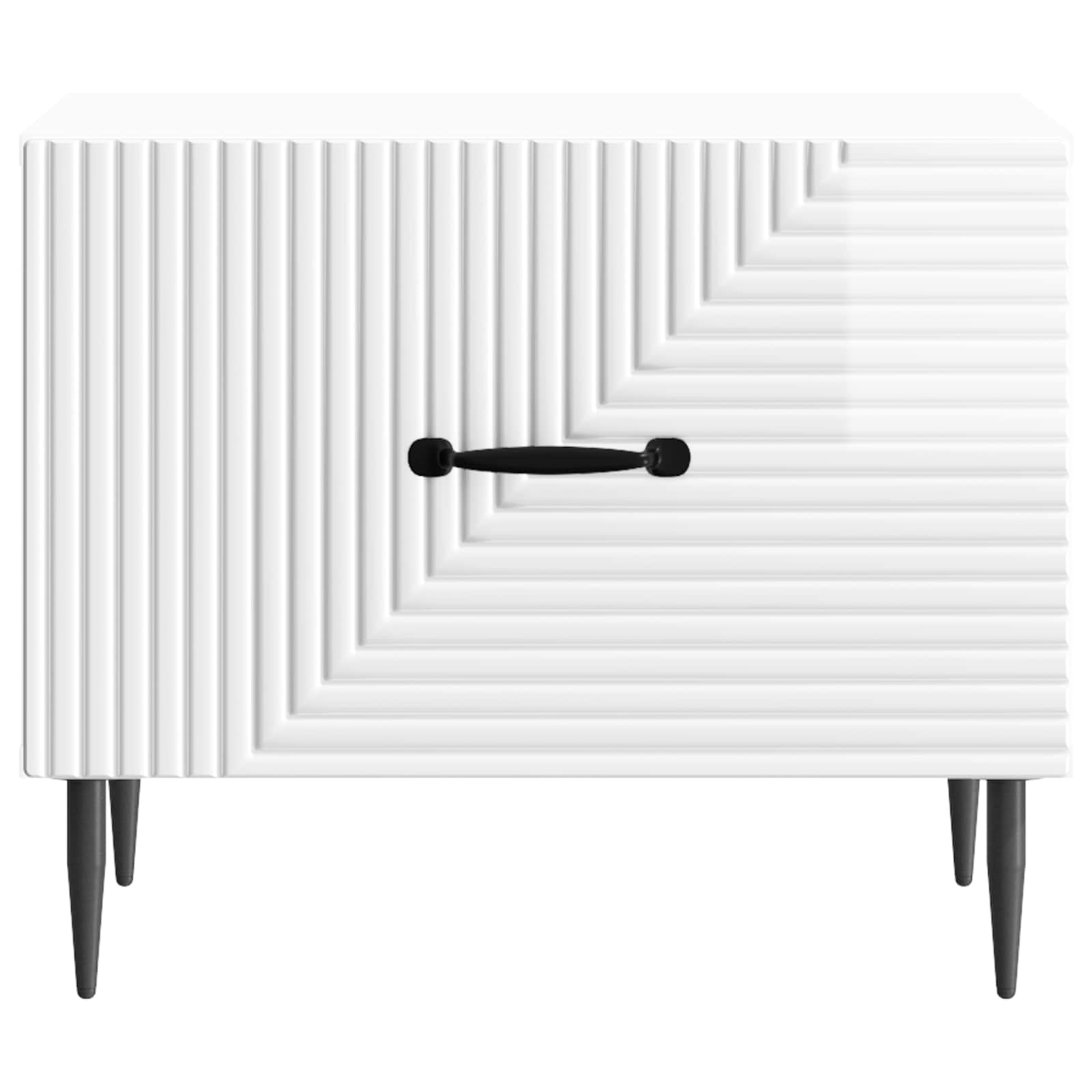 Tavolino da salotto con cassetto Bianco Lucido 49 x 50 x 40 cm | homemem39