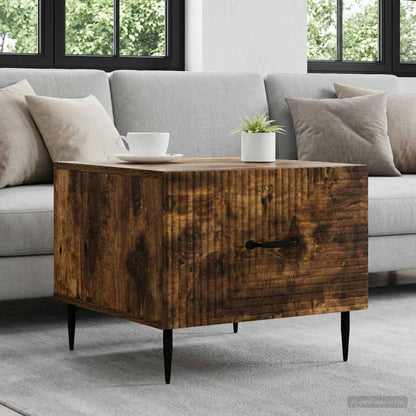 Tavolino da salotto con cassetto Rovere Fumo 49 x 50 x 40 cm