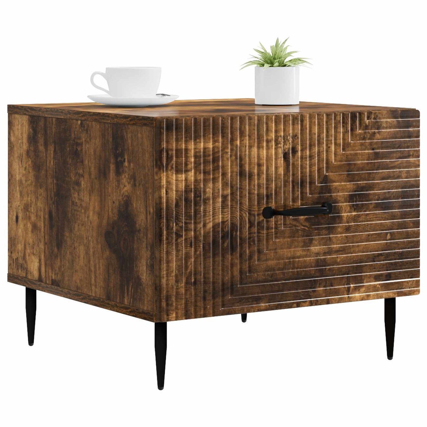 Tavolino da salotto con cassetto Rovere Fumo 49 x 50 x 40 cm